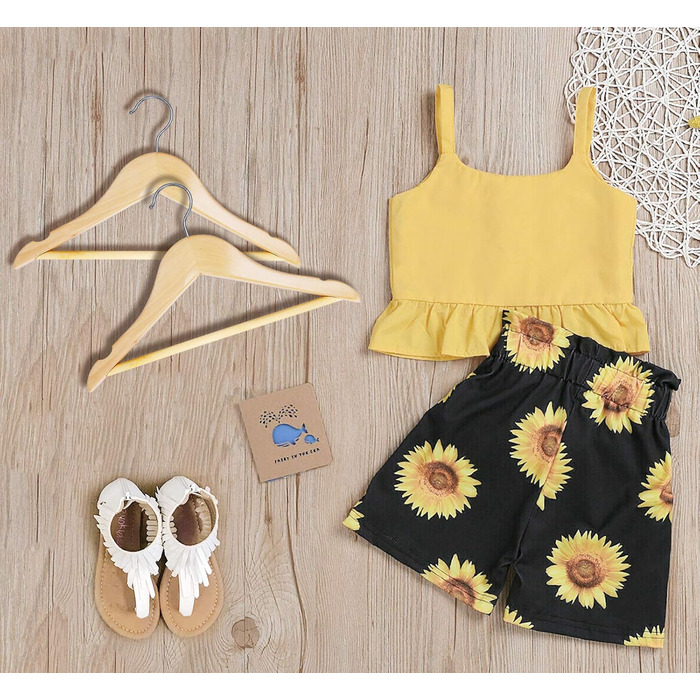 Дерев'яні вішалки для дитячого одягу Homewit - 24 шт. з перекладиною, з заглибленнями, 360° обертання, для малюків та дітей - 30 см