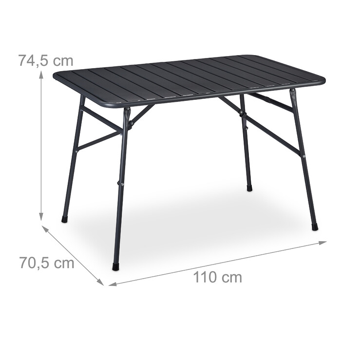 Relaxdays Folding Garden Table, Metal