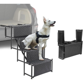 Сходинка для собак OUUTMEE 4-ступінчаста, складана, для автомобілів та SUV, до 80 кг