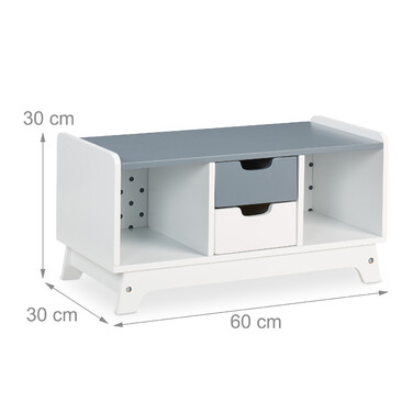 Relaxdays Children's Shelving Unit, 4 Compartments