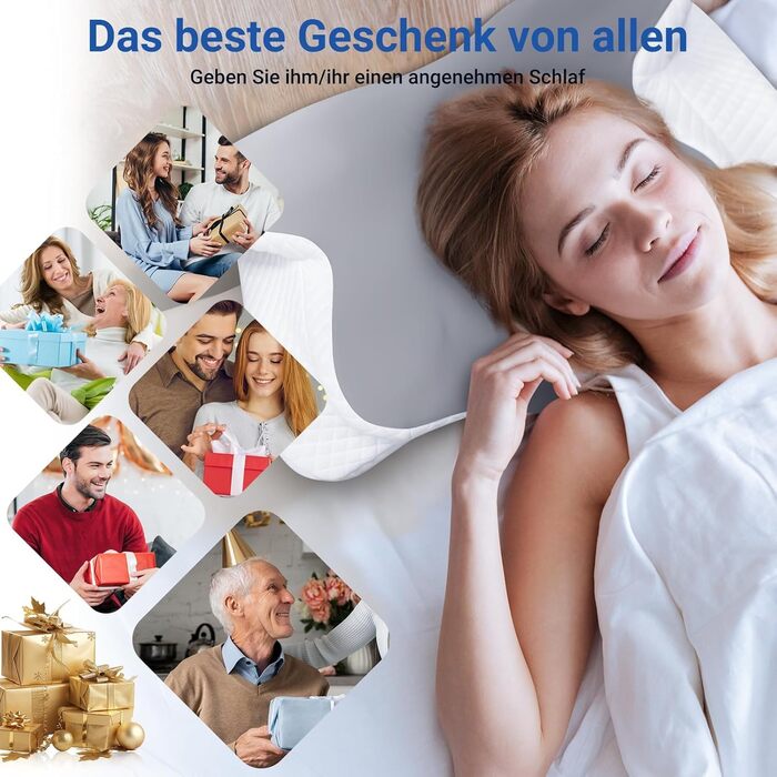 HotHands Memory Foam Pillow Ergonomic Orthopedic Pillow, Head Pillow for Side, Back, and Stomach Sleepers to Relieve Pain and Improve Sleep Quality, 62x41x13/11cm