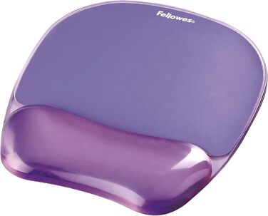 Підставка для зап'ястя Fellowes Crystals Gel з підкладкою для миші, фіолетова