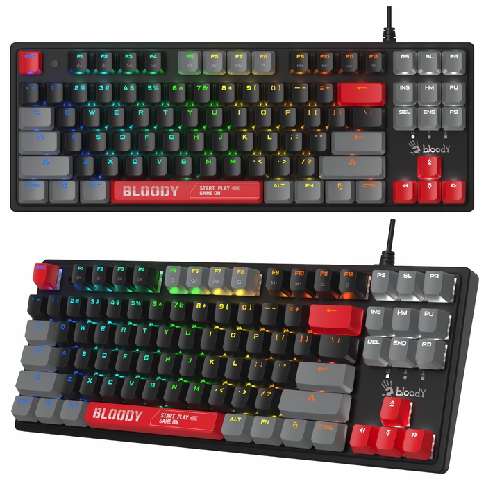 Ігрова механічна клавіатура Bloody S310N TKL RGB Red 1ms
