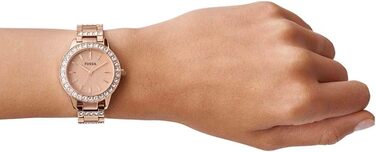 Жіночий годинник Fossil Jesse з кварцовим механізмом та сталевим браслетом (рожеве золото, з глітером)