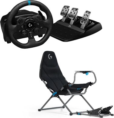 Руль Logitech G923 TRUEFORCE з педалями для PS5, PS4, PC, Mac - Чорний