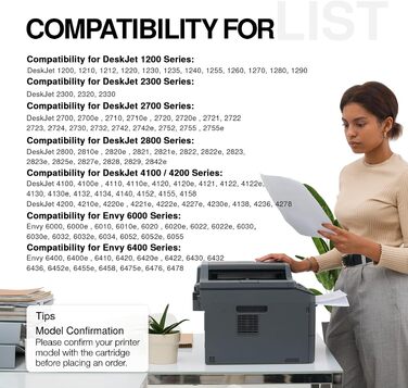 Картриджі для принтера HP 305XL (чорний та кольоровий), підвищена ємність, сумісні з HP DeskJet 2700, 2710e, 2720e, 2820e, 4110, 4120e, 4220e, Envy 6020e, 6032e, 6400e, 6420e (набір 2 шт.)