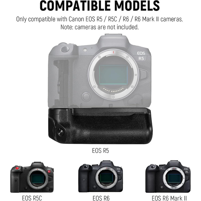 Грип батареї NEEWER BG-R10 для Canon EOS R5 R5C R6 R6 Mark II - сумісний з LP-E6/LP-E6N/LP-E6NH