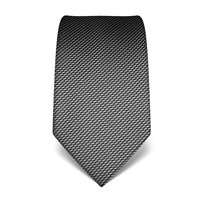 Краватка чоловіча Vincenzo Boretti шовкова з візерунком, 8 см, антрацит - для костюма та сорочки (бізнес, весілля)