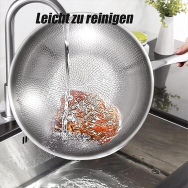 Сковорода Kovali Titan з нержавіючої сталі, 28 см, з кришкою, антипригарне покриття, кухонний посуд преміум-якості