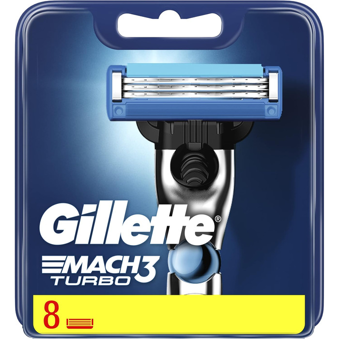 Смінні леза для бритви Gillette MACH3 Turbo, 8 шт, оригінальні