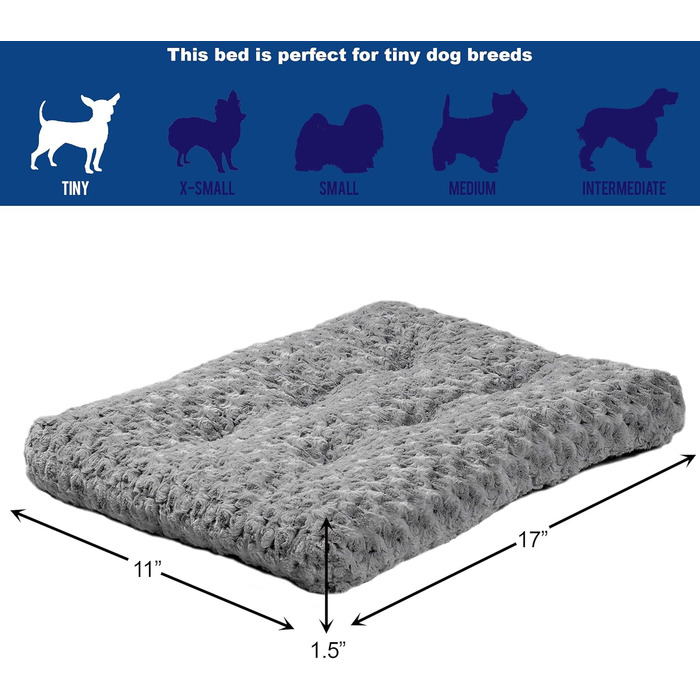 Кімната для домашніх тварин Midwest Homes for Pets QuietTime Deluxe Gray Ombra Swirl, XXS, 42 x 28 x 7 см, машинне прання, антиковзаюча основа