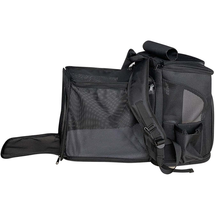 Розширюваний рюкзак для домашніх тварин One for Pets для котів та собак, чорний колір