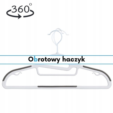 Пластикові вішаки Ogivo, білі, підвісні, 50 шт.