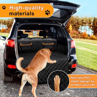 Захист для багажника автомобіля для собак з боковими та захистом краю - універсальний килимок для багажника, водовідштовхувальний та стійкий до подряпин. Підходить для SUV, Van та Kombi