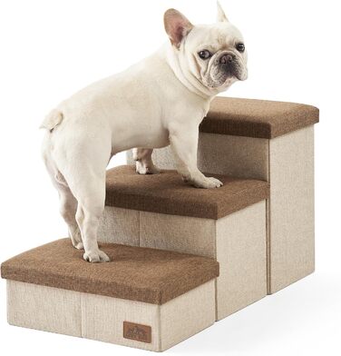 Сходинка для собак маленьких порід зі зберіганням, широка, складна для ліжка та дивану, з неслизьким покриттям, водонепроникна (4x72x42.5см)