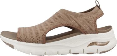 Skechers Arch Fit City Catch – жіночі сандалі Mokka Mylar Strick, 35 EU (з підтримкою стопи)