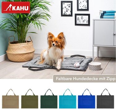 Кімоно® Складаний килимок для собак у подорожах (60x80 см) • Переносний килимок для собак • Подорожній килимок для собак у вигляді сумки • Лежанка для собак для подорожей • Килимок для собак, який можна прати • Колір: Сірий
