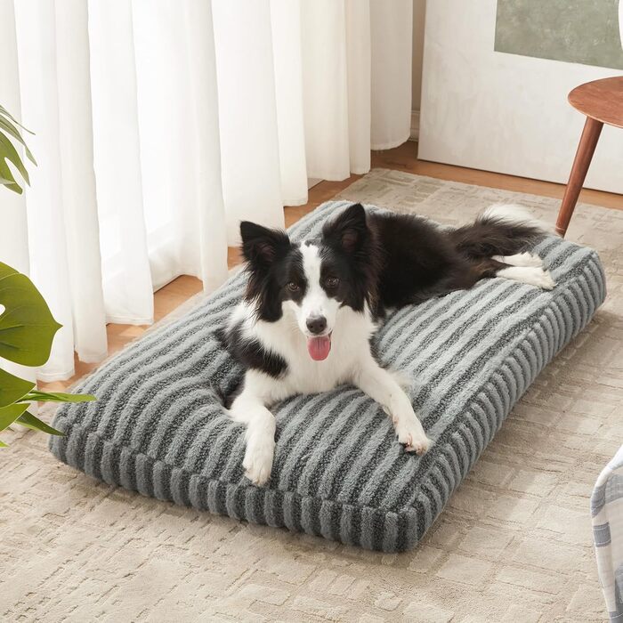 Крісло-ліжко для собак середніх порід, м'яке, знімне, нековзне, 74x53x8 см (L 58 x B 46 x H 8 см, сірий)