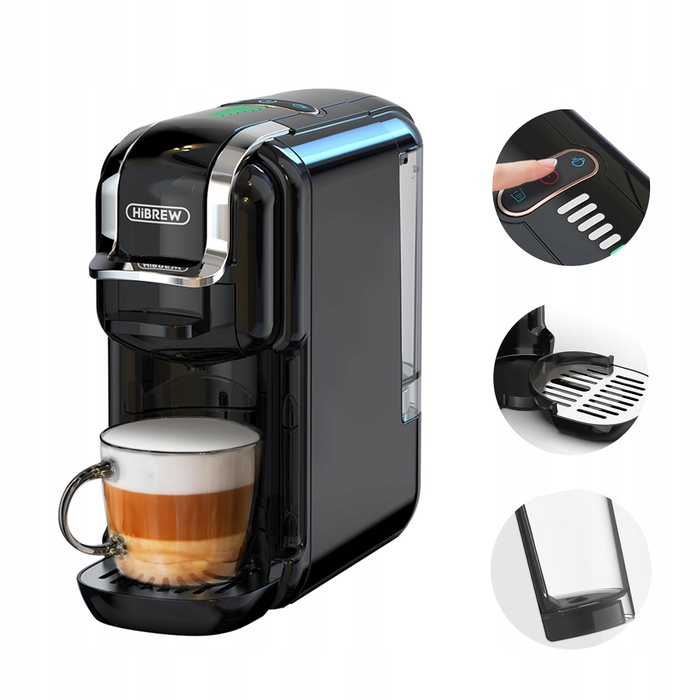 Капсульна кавомашина HiBREW H2B 19 бар, сіра