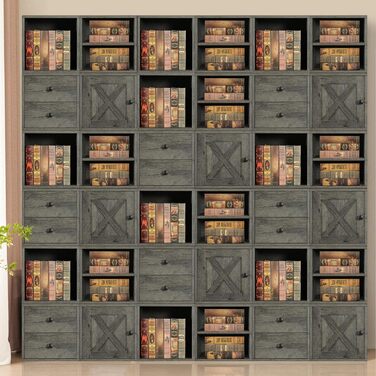 Magic DIY Cube Storage Organizer, Stackable Cubes for Home, Books, Clothes, Toys, Modular Storage System, Closet Organizer, Bookshelf, Wardrobe