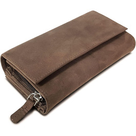 ROYALZ 'Orelia' Vintage Leather Wallet for Women - Large Portemonnaie (Wallet) with Many Compartments, RFID Blocker, Crossbody Wallet