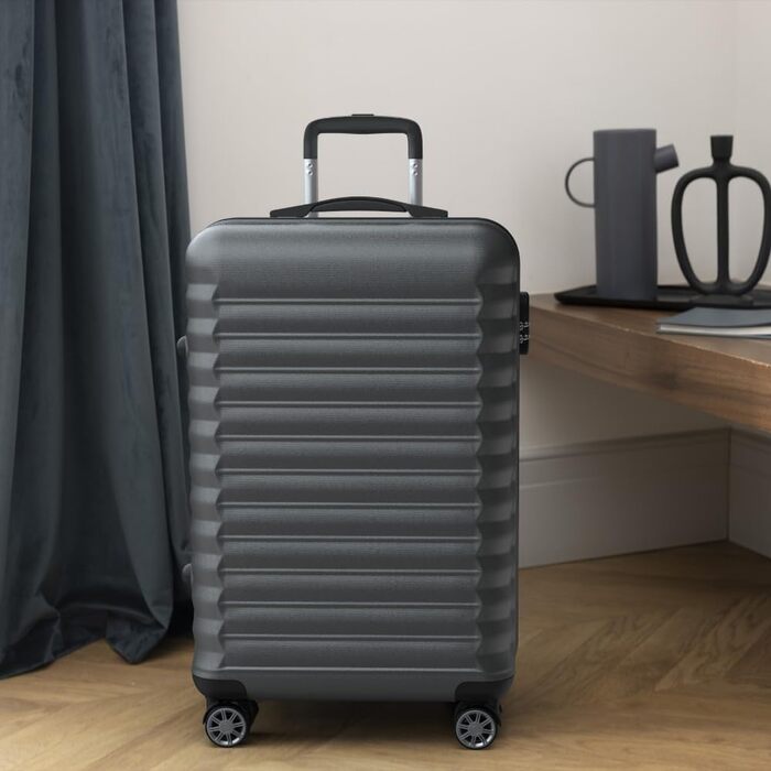 Набір валіз NUMADA 4 шт. (75см, 63см, 53см, органайзер) - ABS, жорсткий, з коліщатами