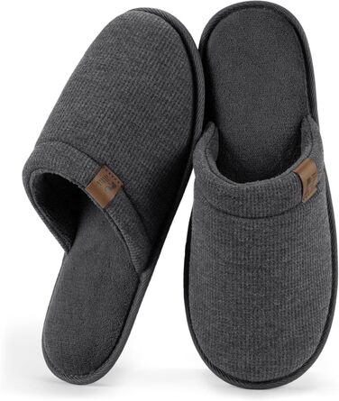 Чоловічі тапочки RockDove LiteStep з вафельної в'язки для дому (40/42 EU, темно-сірий)