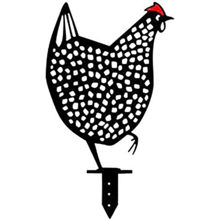 Alnicov 5-Piece Metal Chicken Farm Art Hollow Out Rooster Animal Shape Decor for Outdoor for Lawns, Gardens, Backyards Decoration Ornament