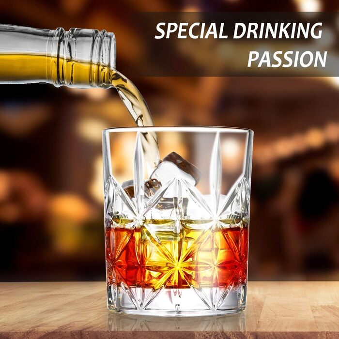 Набір склянок для віскі Veecom, 315 мл (2 шт.) - Old Fashioned, Tumbler, для скотчу та коктейлів