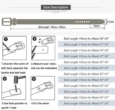 Чоловічий шкіряний ремінь JingHao, ширина 38 мм, довжина 110-170 см, універсальний, з дизайнерською пряжкою, чорний/коричневий, для великої талії (34'-36')