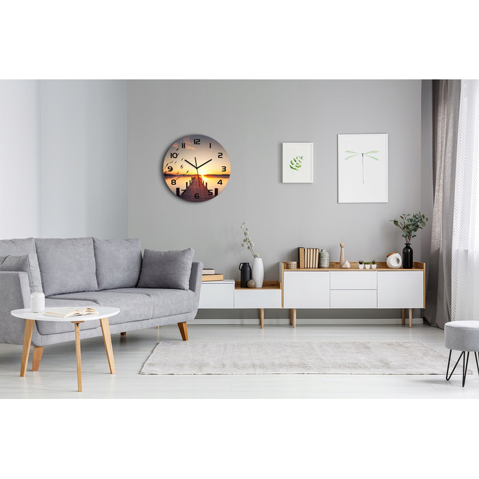 Настінний годинник Tulup багатоколірний, 60 см