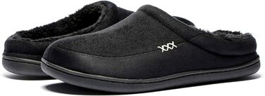 Чоловічі халапи NewDenBer з меморі-піною, теплі, зручні, зимові, з антиковзкою підошвою, чорні, 45/46 EU