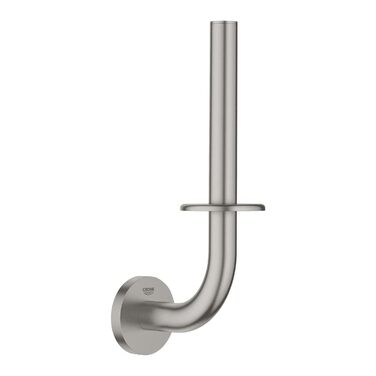 Тримач для туалетного паперу GROHE Essentials Cube з відсіком для запасних рулонів, металевий, хром, приховане кріплення, арт. 40507001