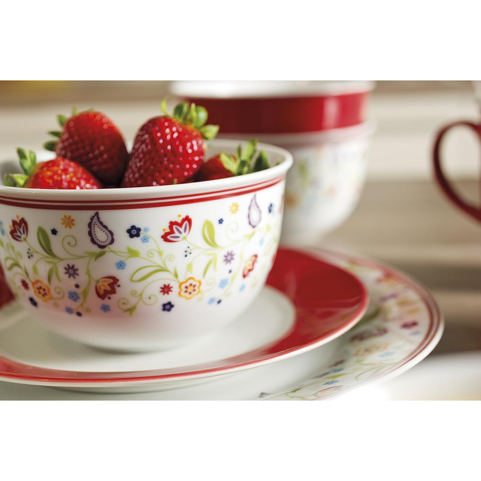 Ritzenhoff & Breker Doppio Shanti 30-Piece Porcelain Dinnerware Set (Muesli Bowls)