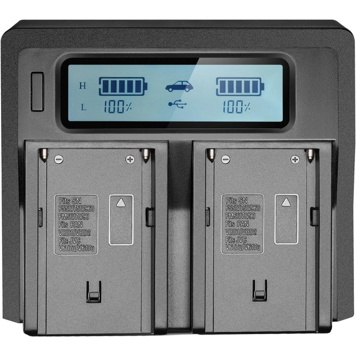 Акумулятор Neewer 6600mAh Li-ION для Sony NP-F970/960/975/570/750/770 з LCD-зарядним пристроєм