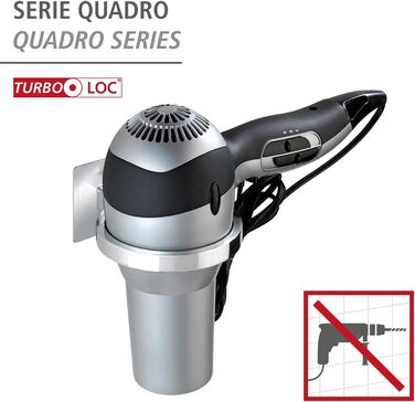 WENKO Turbo-Loc® Hair Dryer Holder Quadro
