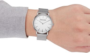 Жіночий годинник на зап'ясті: аналоговий кварц, нержавіюча сталь, сріблястий