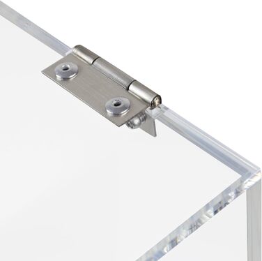 Прозора акрилова скринька для пожертв з замком HMF 25x25x25 см, формат A5