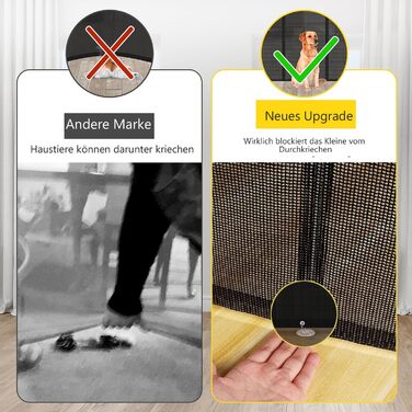 Захисний бар'єр для дитячих воріт, захист від падіння з драбини, 300 см, чорний