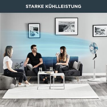 Вентилятор Rowenta Turbo Silence Extreme: тихий, потужний, з авто-обертанням, 4 швидкості, нічний режим, білий/чорний, VU5640 Hell