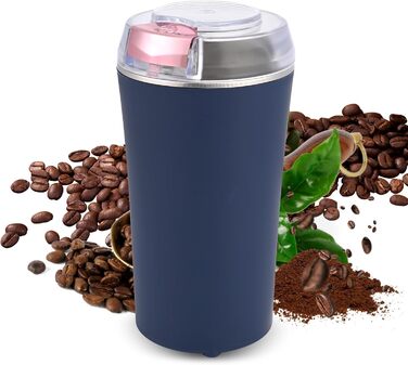 Weinsamkeit Electric Coffee Grinder, Electric Spice Grinder and Coffee Grinder with Stainless Steel Impact Blade & Safety Lid, 200W Powerful Motor Coffee Grinder for Nuts, Coffee Beans, Spices