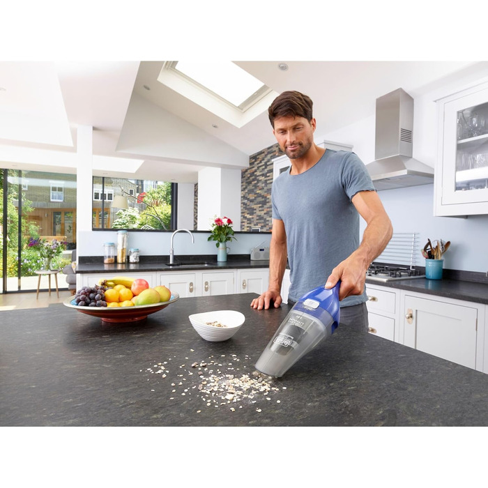 Ручний бездротовий пилосос BLACK+DECKER Dustbuster 3.6V, NVC115JL-QW, білий (kobaldblau)
