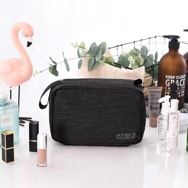Чоловіча сумка-органайзер для туалетних аксесуарів, чорна. Складана водонепроникна дорожня сумка-органайзер з гачком