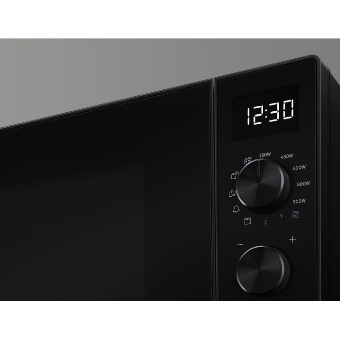 Мікрохвильова піч AEG MFB252DB з грилем, 25 літрів, 900 Вт, інверторна технологія, чорний колір