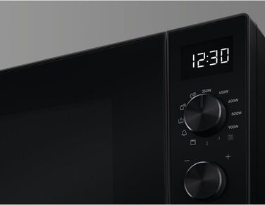 Мікрохвильова піч AEG MFB252DB з грилем, 25 літрів, 900 Вт, інверторна технологія, чорний колір