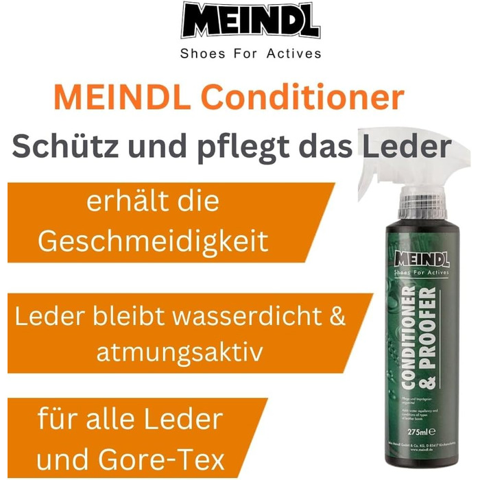 Meindl Leder MegaPack: Sportwax + Impregnator + Conditioner + Care Brush