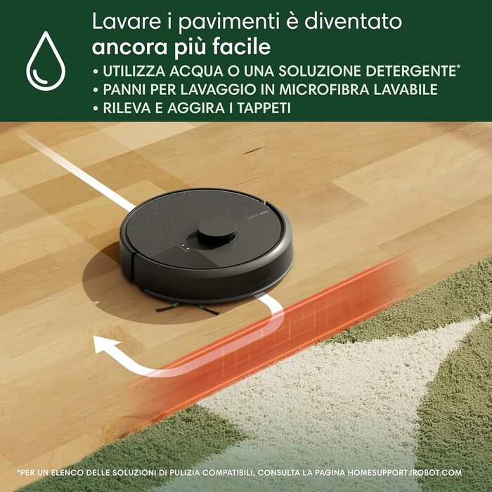 iRobot Roomba 105 Combo + AutoEmpty Dock: Робот-пилосос з автопорожненням, функція миття, LiDAR, 7000Pa, 120 хв, App, Чорний
