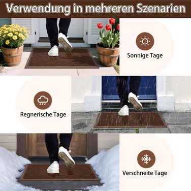 Килимок Alishomtll для дому та вулиці: вологостійкий, неслизький, 43x75 см