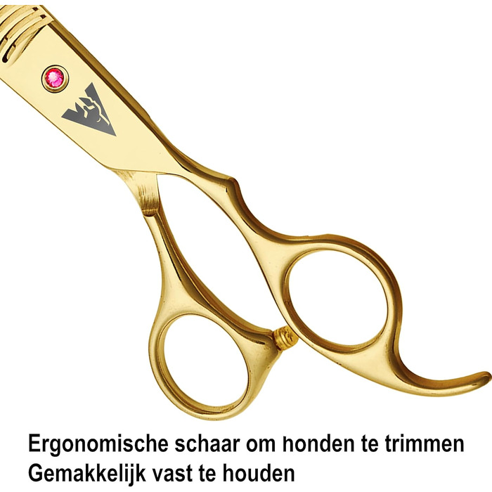 Професійні ножиці для грумінгу собак Achilles 7 дюймів - Японська сталь преміум-якості, ножиці для догляду за собаками (Золото, 7 дюймів)