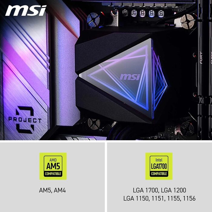 MSI MAG CoreLiquid I360 - Система водяного охолодження ЦП з ARGB підсвічуванням, підтримка Intel & AMD, сокет I-Series